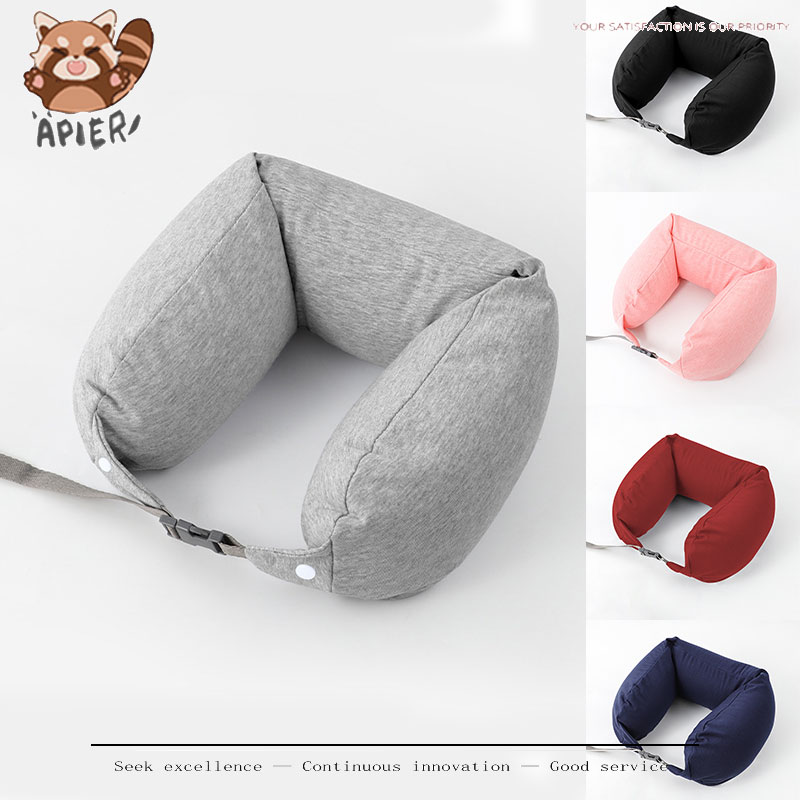 日式泡沫粒子枕纯棉多功能旅行枕u形护颈枕汽车飞机枕U型枕
