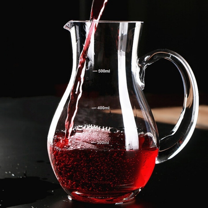 大容量带刻度红酒醒酒器加厚玻璃白酒分酒器老酒勾兑分酒壶倒酒器