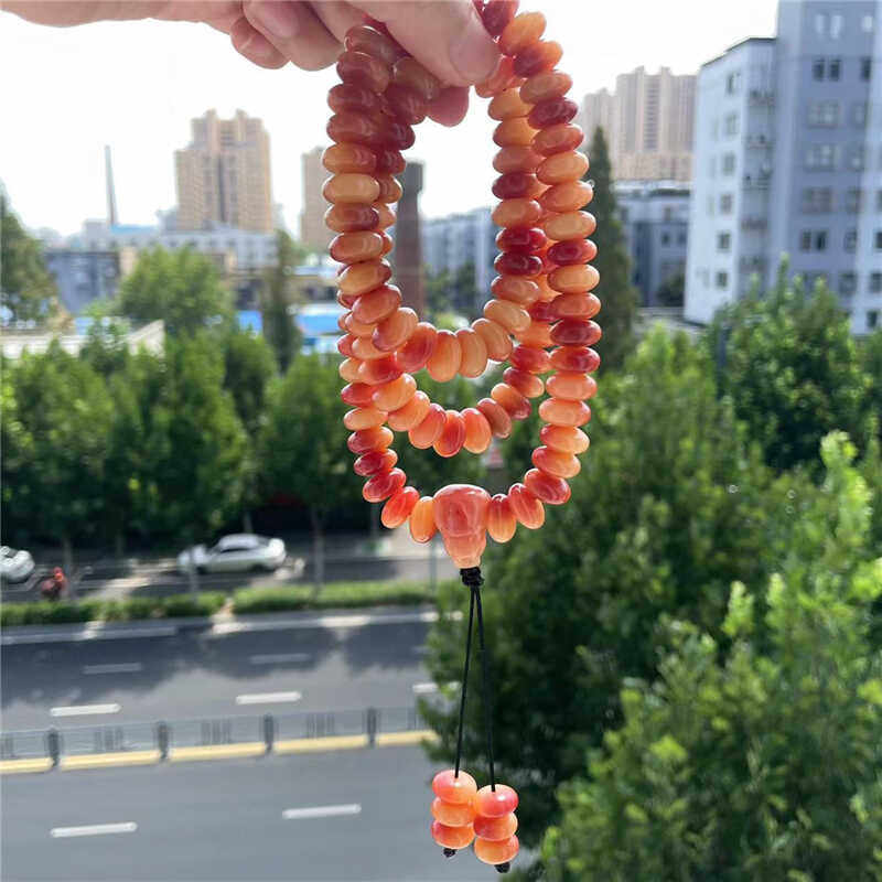 天然108颗算盘珠手链盘玩男文玩