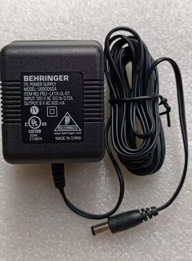 100V百灵达调音台交流9V600MA变压器U090060A供应器插头5.5*2.5MM