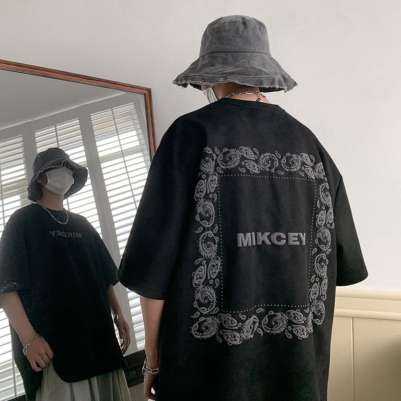 夏季新款麂皮前后气泡印花短袖T恤男514-72322P35,男装T恤,星座513