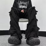 港风潮男夏季新款牛仔裤嘻哈潮高街潮流痞帅长裤513CK1218P50，女装休闲裤，星座513