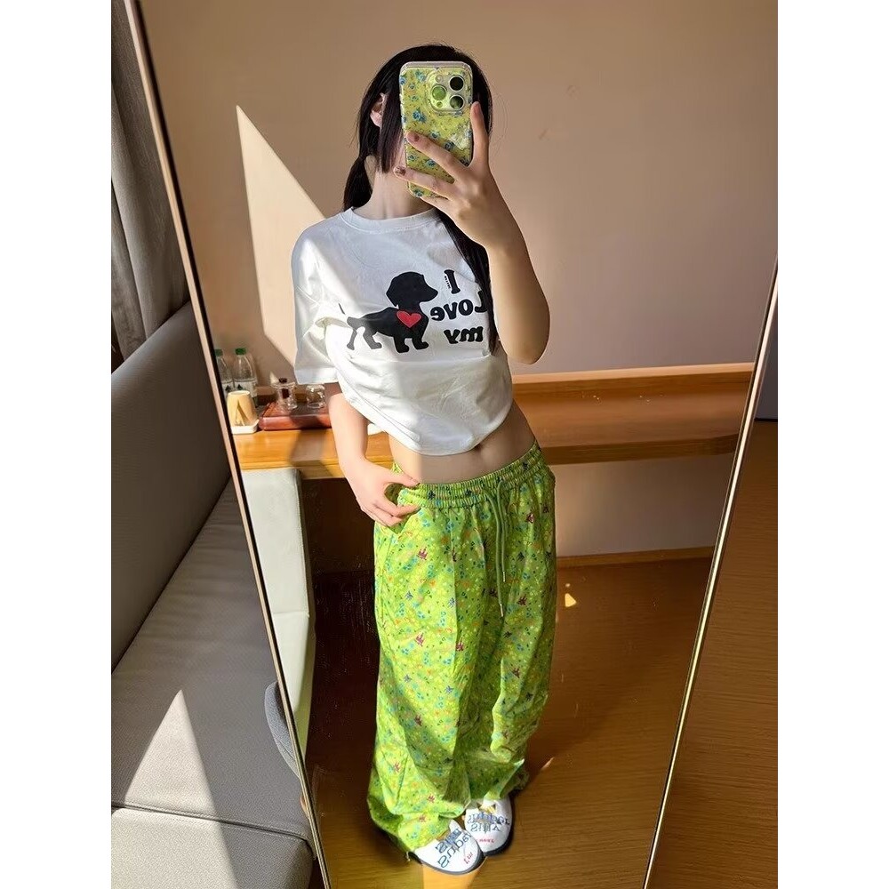 美式复古阔腿休闲裤男女宽松休闲直筒工装长裤513CK099P35,男装工装外套,星座513