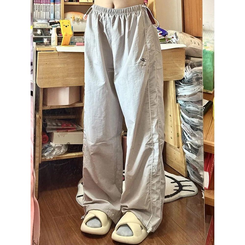 拼接速干伞兵裤灰色蓝色绿色513CK1641P42,女装休闲裤,星座513