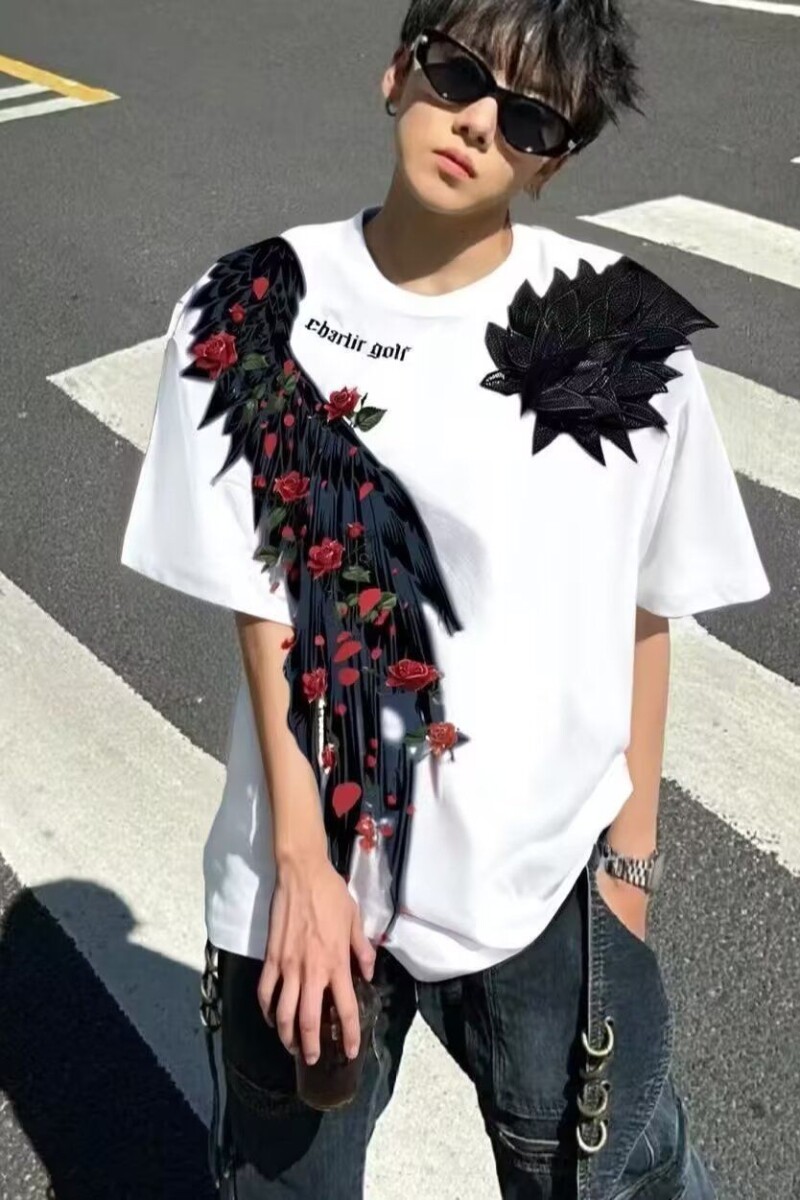 新款短袖t恤男夏季韩版潮流简约半袖上衣港风宽松513DX1296P28,男装T恤,星座513
