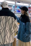 情侣装冬装羊羔毛绣花拼色情侣棉衣外套棉服711MY216男类，男装棉衣，星座513