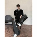 重磅重工夏季垫肩短袖T恤慵懒风日系513DT1549P47，女装T恤，星座513