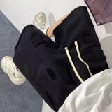 复古高街毛边水洗牛仔短裤男潮夏季宽松直筒五分中裤513DK331P37，男装牛仔裤，星座513