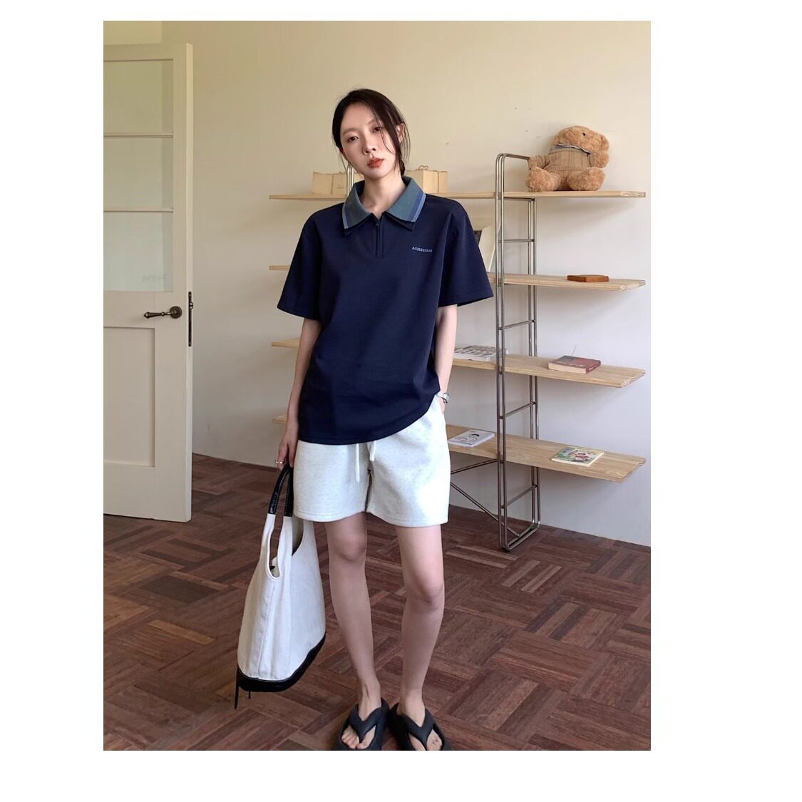 美式复古撞色拼接Polo衫短袖男女夏新宽松上衣T恤513PL1190P36,男装Polo衫,星座513
