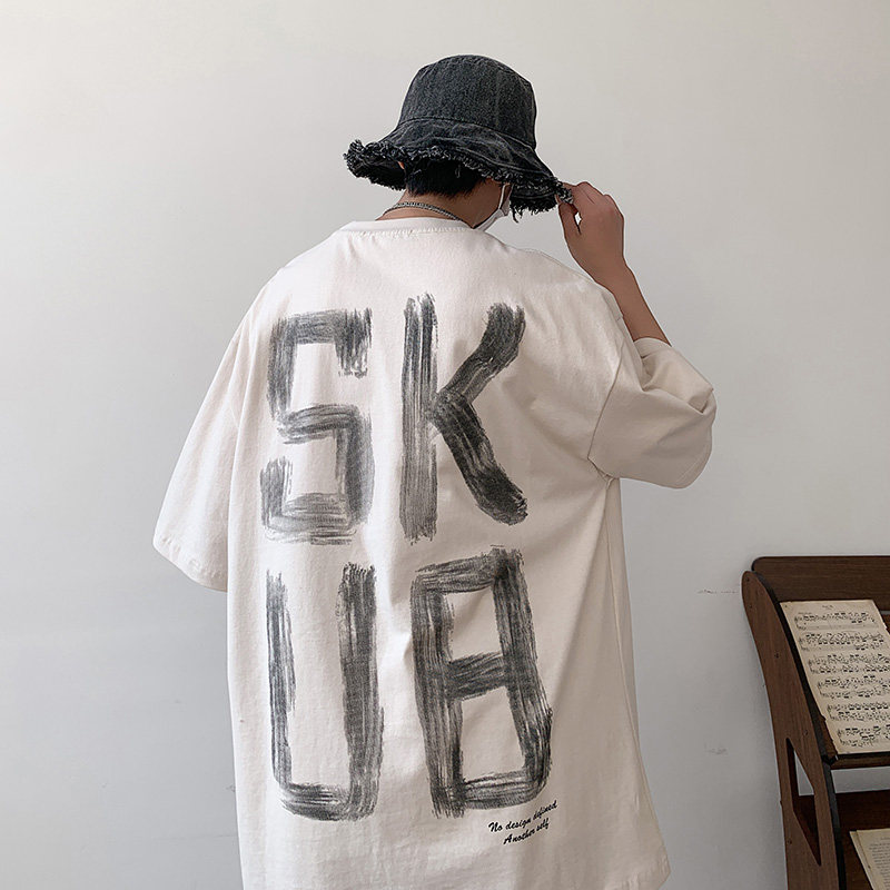 夏季新款美式潮牌宽松大码短袖T恤男纯棉半袖514-72327P35,男装T恤,星座513
