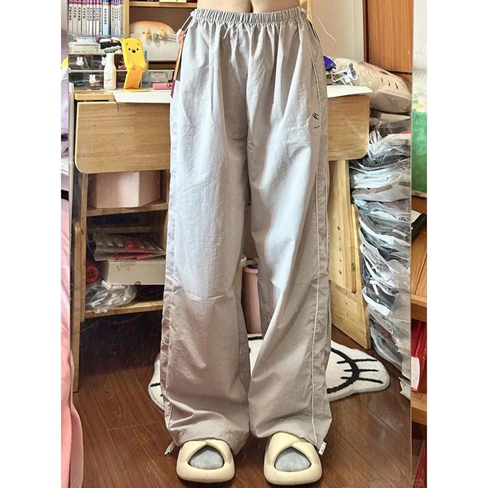 拼接速干伞兵裤灰色蓝色绿色513CK1641P42,女装休闲裤,星座513