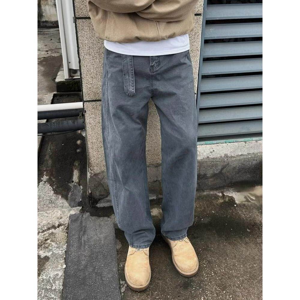 美式复古腰带弯刀牛仔裤男款夏季高街工装长裤513CK1591P49,女装休闲裤,星座513