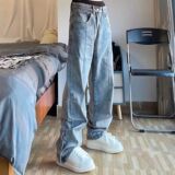 后面字母刺绣裤脚排扣开叉潮流帅气日系潮513CK384P42，男装牛仔裤，星座513