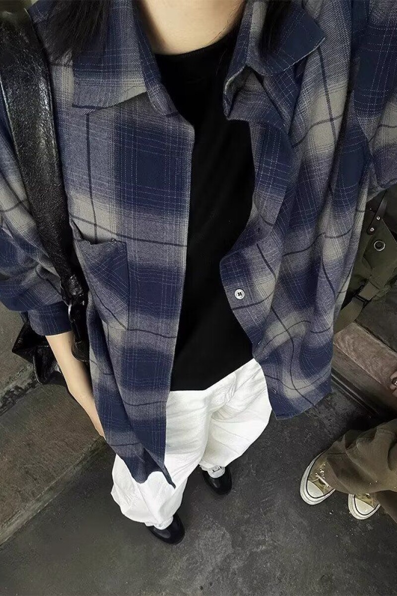 长袖衬衫日系港风宽松衬衣男夏季潮流百搭休闲外套513CS1436P35,男装衬衫,星座513