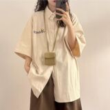 短袖t恤男潮牌夏宽松五分袖新潮流简约印花上衣513DX479P35，男装T恤，星座513