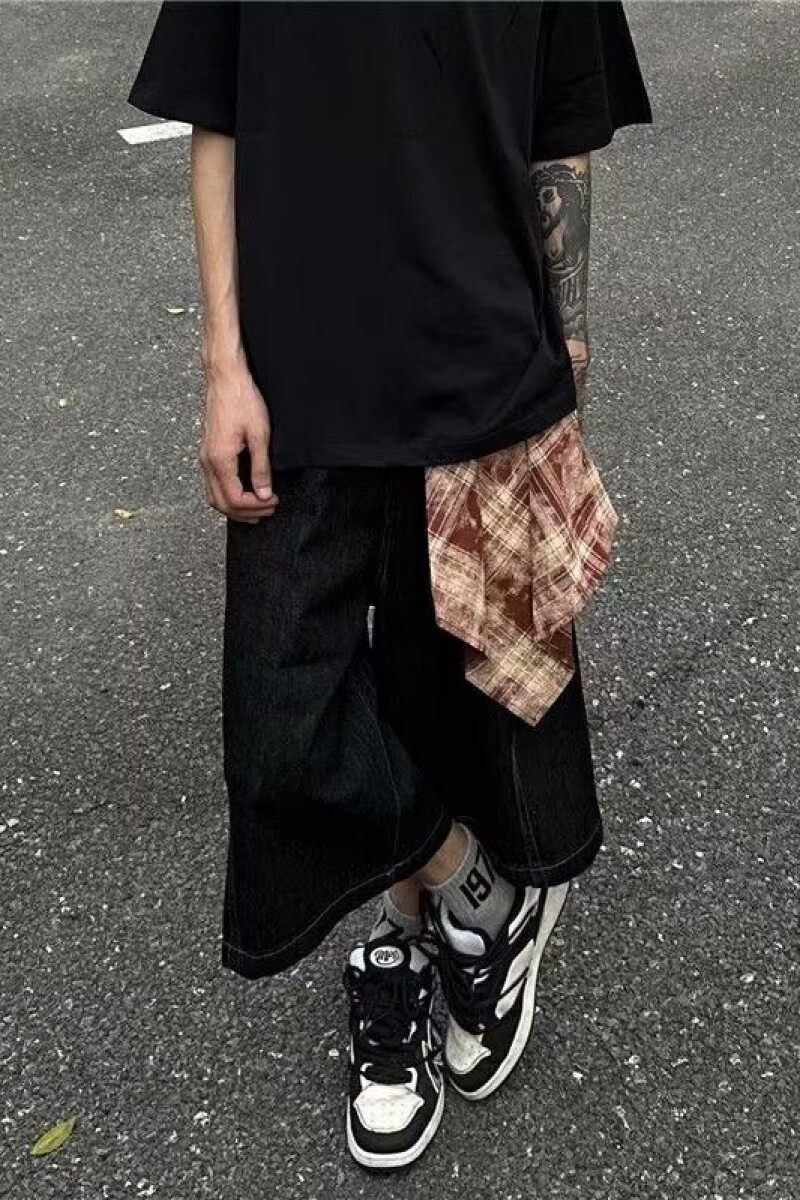 港风潮男夏季新款牛仔裤嘻哈潮高街潮流痞帅长裤513DK404P38,男装牛仔裤,星座513