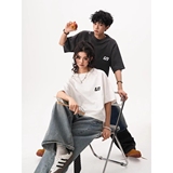 短袖t恤男潮牌夏季宽松五分袖红潮流简约上衣513DX1214P28，女装T恤，星座513