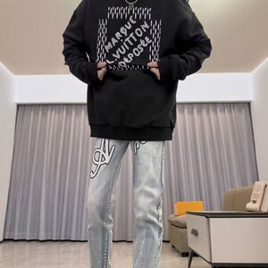轻奢牛仔裤男闪电纹浅色贴布修身小脚直筒网红裤子513CK1050P45图片