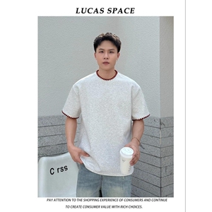 新款短袖t恤男潮牌欧美嘻哈风圆领打底衫上衣夏季潮513DT1611P33图片