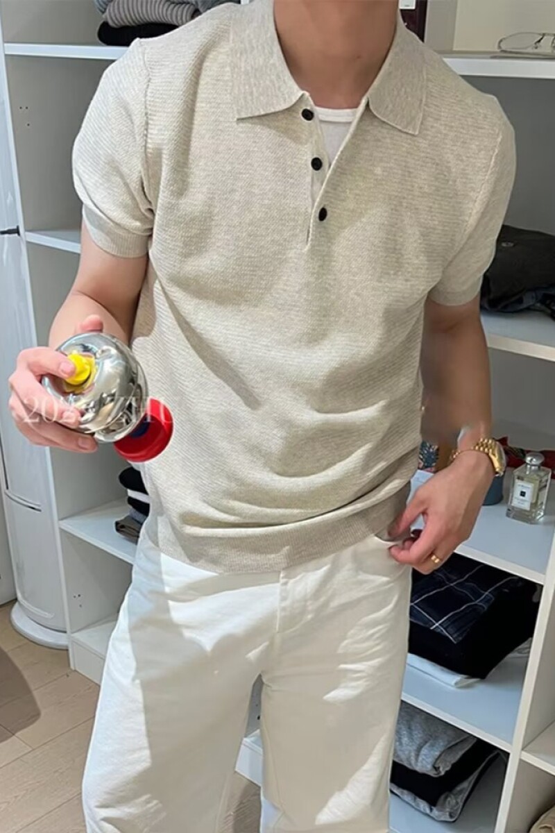 细腻针织翻领短袖T恤男士polo衫夏季体恤衣服男513DT1766P41,男装T恤,星座513
