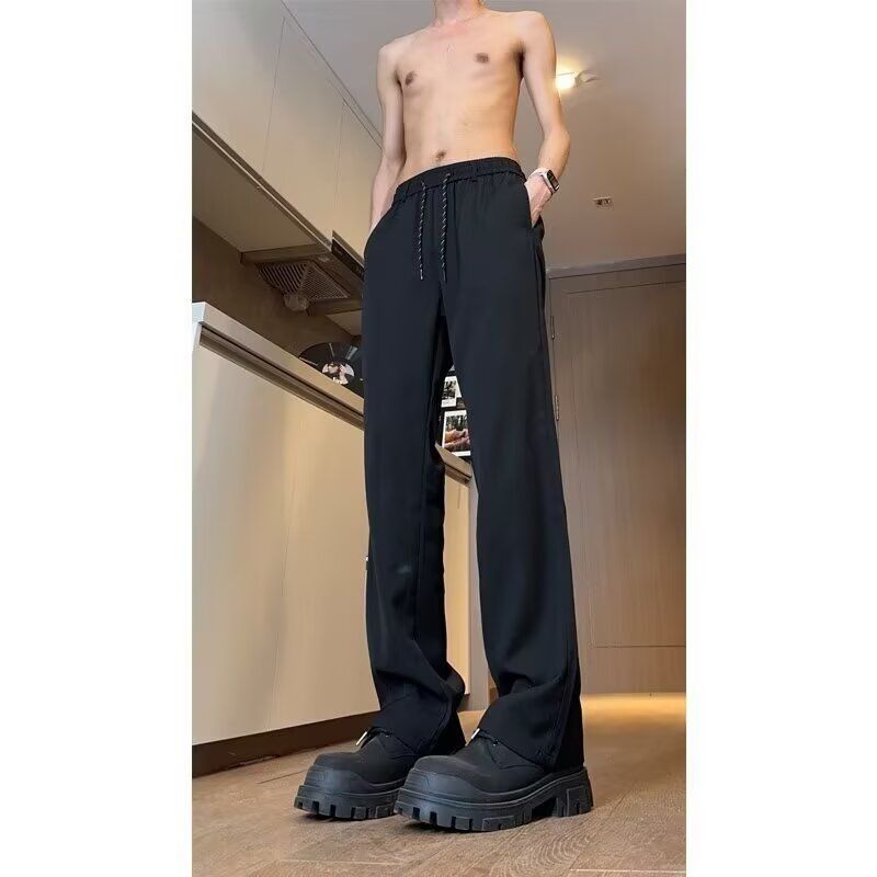 男垂感窄版裤坠感休闲裤显高长裤西裤513CK1343P30,男装西裤,星座513