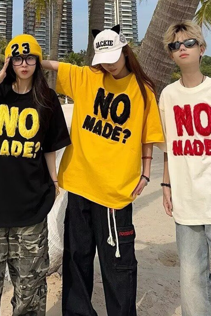 美式字母刺绣圆领短袖t恤男女同款宽松慵懒上衣513DX3782P33,男装T恤,星座513
