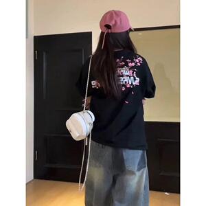 新款短袖t恤男潮牌欧美嘻哈风圆领打底衫上衣夏513DX1069P27图片