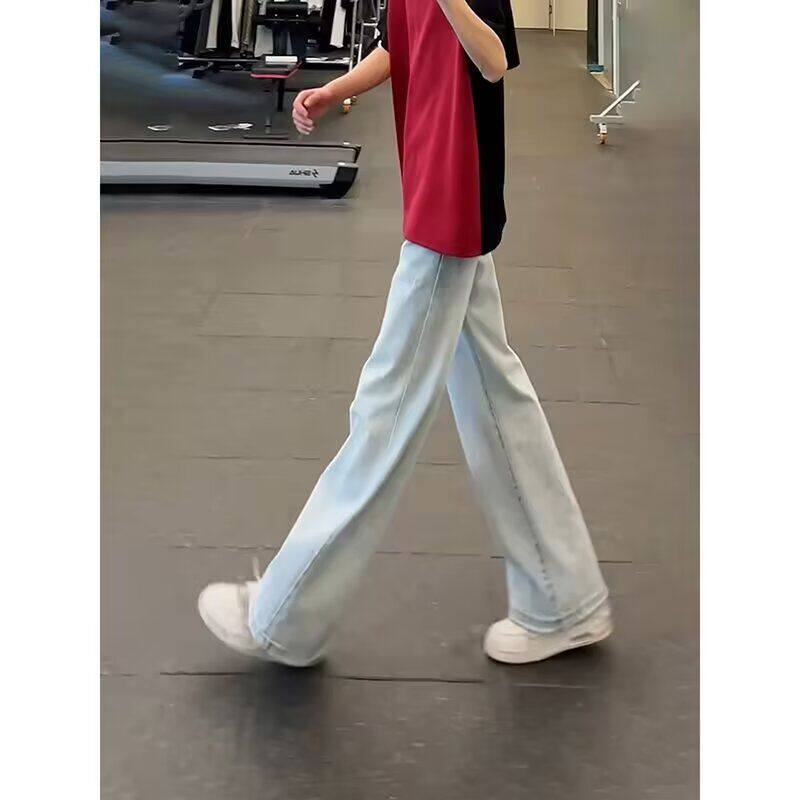 复古低腰阔腿牛仔裤女夏季新款美式宽松直筒裤513CK1421P43,男装牛仔裤,星座513