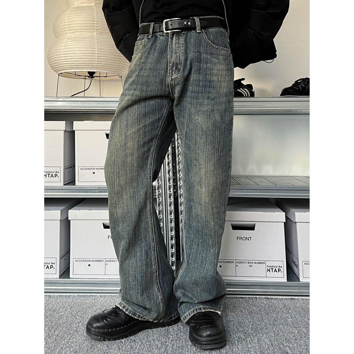 微喇复古水洗牛仔裤男女直筒裤美式高街长裤513CK1093P40,男装牛仔裤,星座513