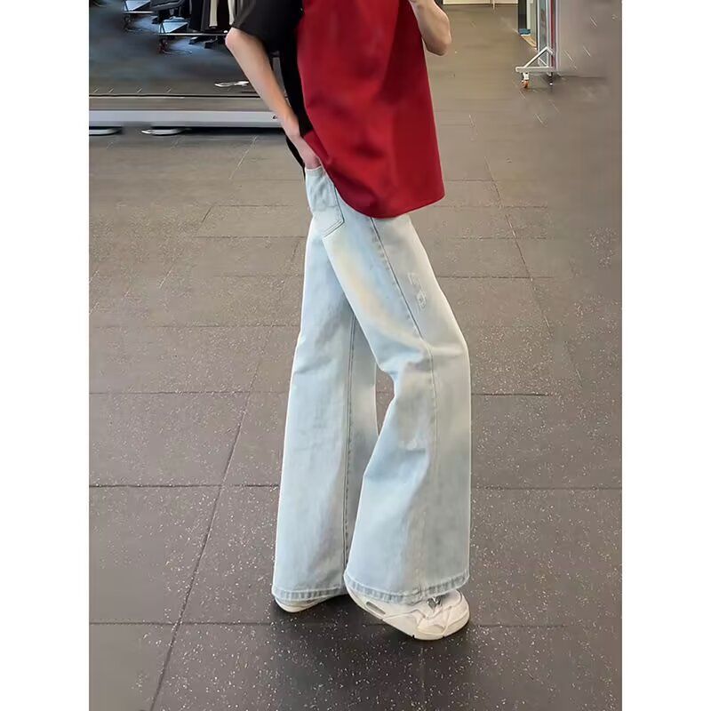 复古低腰阔腿牛仔裤女夏季新款美式宽松直筒裤513CK1421P43,男装牛仔裤,星座513