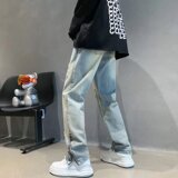 宽松直筒水洗直脚男时尚牛仔裤潮流新款夏季长裤513CK010P39，男装牛仔裤，星座513