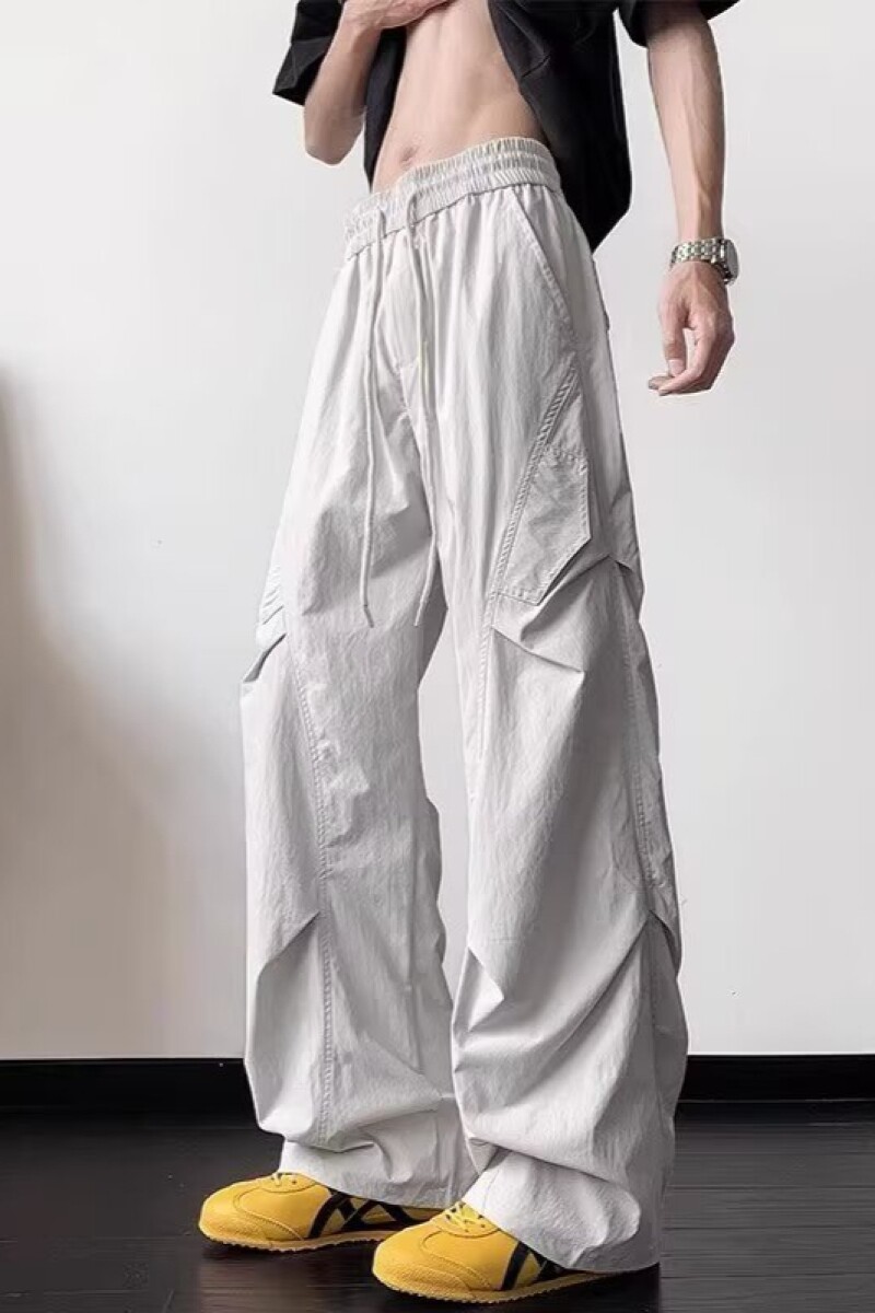 夏季速干裤百搭潮流松紧腰休闲捏褶透气阔腿裤长裤513CK1414特P28,男装休闲裤,星座513