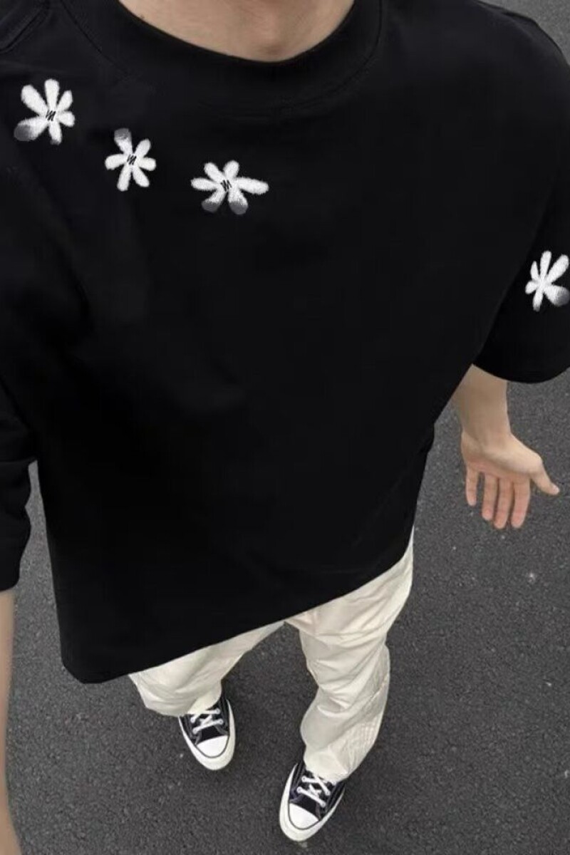 夏季新款短袖男宽松潮流美式复古街头潮牌上衣513DX467P23,男装T恤,星座513