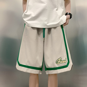 夏季新款港风短裤男宽松拼色男女五分休闲裤潮 514-7 DK2332 P45图片