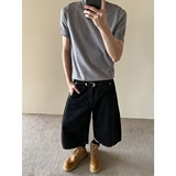 港风潮男夏季新款牛仔裤嘻哈潮高街潮流痞帅七分裤513DK1098P40，男装牛仔裤，星座513