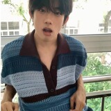 镂空针织polo衫男夏短袖透气条纹时尚翻领休闲半袖513PL131P35，男装针织衫/毛衣，星座513