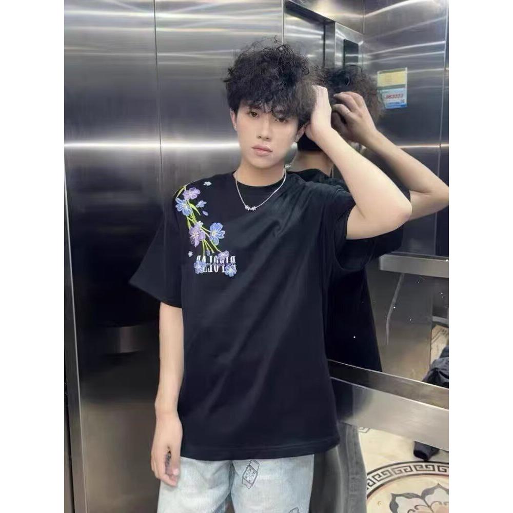 新款短袖t恤男潮牌欧美嘻哈风圆领打底衫上衣夏季513DX470P23,男装T恤,星座513