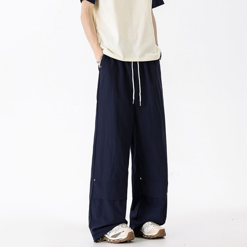 美式抽绳休闲裤男女夏季薄款速干运动阔腿工装裤513CK1652P37,女装休闲裤,星座513