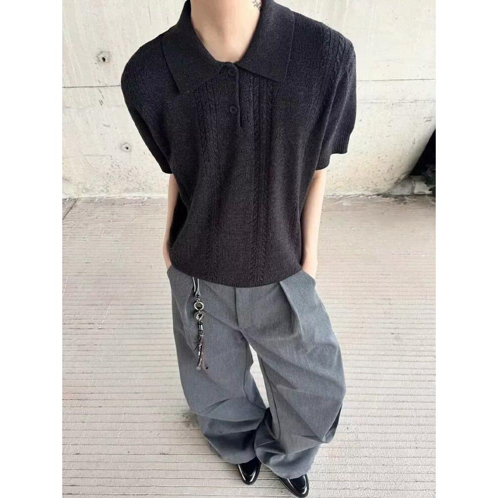 翻领短袖polo衫男潮牌夏季t恤韩版新款百搭体恤上衣513DX1004P45,男装T恤,星座513