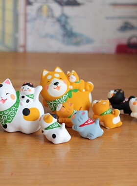 京都龙虎作陶土亲子猫咪幸福拉满