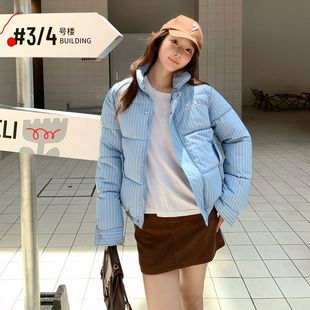 美式复古棉服外套女2025秋冬季小众显瘦百搭宽松款面包服棉衣棉服