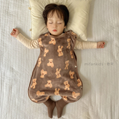 ins韩系新款 法兰绒防踢被婴儿童睡觉保暖护肚 秋冬宝宝睡袋背心式