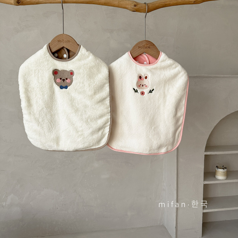 韩系儿童洗漱巾珊瑚绒卡通刺绣口水巾宝宝洗脸巾防水围兜不湿衣,婴童用品,口水巾,淘宝优惠券,粉丝福利购,淘宝优惠卷