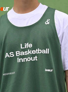 INNOUT双面网孔hoop篮球训练背心宽松通用透气马甲运动跑步很汗衫