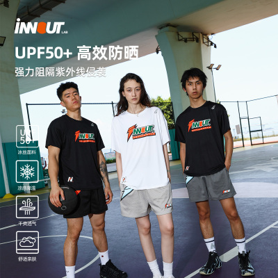 INNOUTLAB佳得乐速干短袖T恤男圆领运动透气健身跑步训美式投篮服