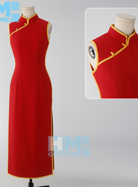 豪漫 银魂cos服 神乐cos服 神乐无袖旗袍cosplay服装