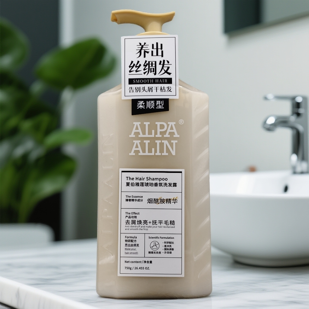 夏伯雅莲烟酰胺洗发水琥珀香氛洗发露抚平毛糙柔顺去屑洗发膏正品
