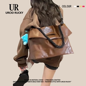 UR包包女士2025新款 大学生上课单肩斜挎包通勤大容量托特包腋下包