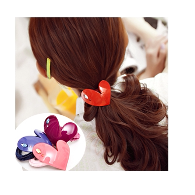 韩国进口饰品小桃心发圈