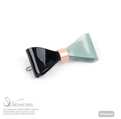 angelrena头饰边夹撞色蝴蝶结